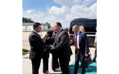 Kuzey Kıbrıs Türk Cumhuriyeti Cumhuriyet Meclisi Başkanı Sayın Dr. Ziya ÖZTÜRKLER ile Cumhuriyet Meclisi heyetini Oğuzeli Havalimanı’nda karşıladı